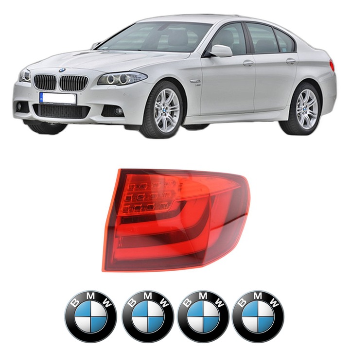 Lampa Stop Spate Dreapta BMW Seria 5 (F10) din 2009-2016, Auto, DEPO, 4x Stickere auto cu BMW