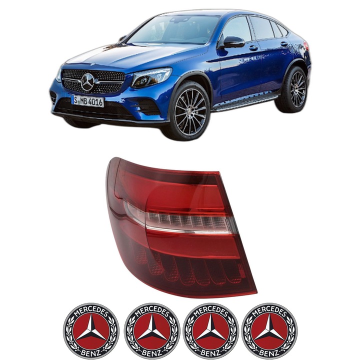 Lampa Stop Spate Stanga MERCEDES-BENZ GLC Coupe (C253) din 2016-2023, Auto, DEPO, 4x Stickere auto cu MERCEDES-BENZ