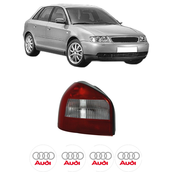 Lampa Stop Spate Stanga AUDI A3 (8L1) din 1996-2003, Auto, TYC, 4x Stickere auto cu AUDI