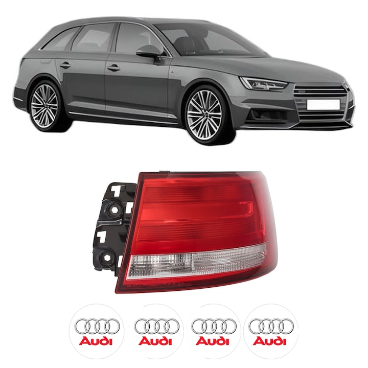 Lampa Stop Spate Dreapta AUDI A4 B9 Avant (8W5, 8WD) din 2015-2020, Auto, DEPO, 4x Stickere auto cu AUDI