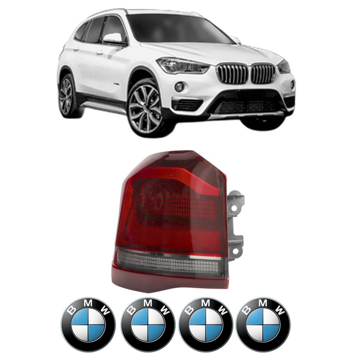 Lampa Stop Spate Stanga BMW Seria X1 Van (F48) din 2015-2022, Auto, DEPO, 4x Stickere auto cu BMW