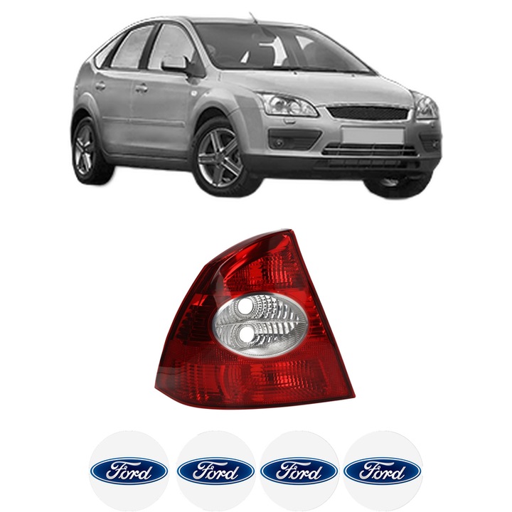 Lampa Stop Spate Stanga FORD FOCUS II (DA_, HCP, DP) din 2004-2012, Auto, DEPO, 4x Stickere auto cu FORD