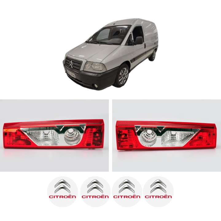 Set Stopuri Spate Stanga Dreapta CITROEN JUMPY II Platform/Chassis din 2006-2016, Auto, DEPO, 4x Stickere auto cu CITROEN