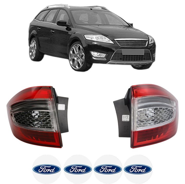Set Stopuri Spate Stanga Dreapta FORD MONDEO IV (BA7) din 2007-2015, Auto, TYC, 4x Stickere auto cu FORD