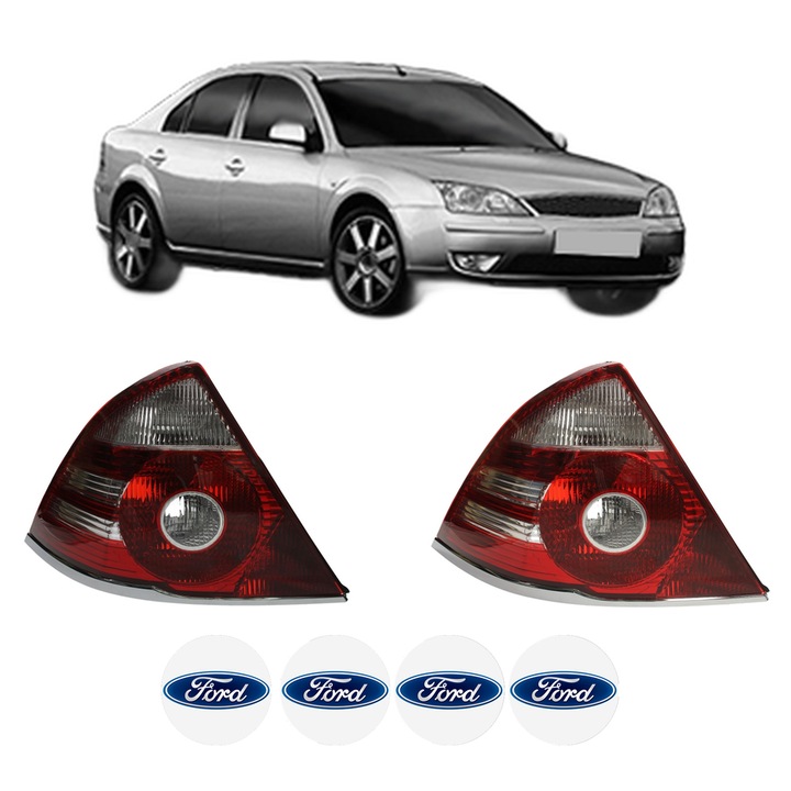 Set Stopuri Spate Stanga Dreapta FORD MONDEO III Saloon (B4Y) din 2000-2007, Auto, DEPO, 4x Stickere auto cu FORD
