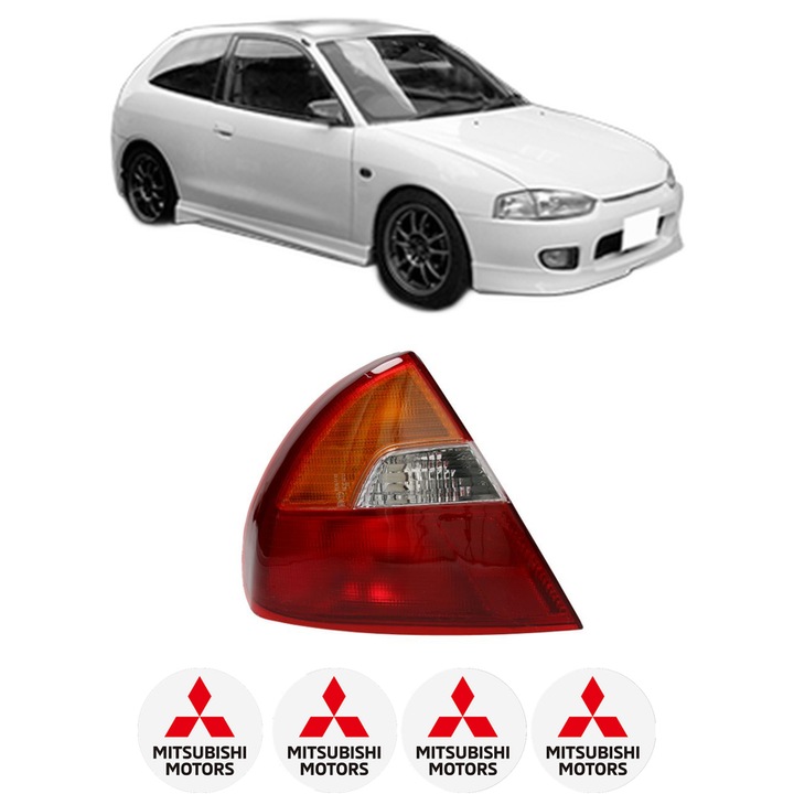 Lampa Stop Spate Stanga MITSUBISHI COLT V (CJ_, CP_) din 2000-2003, Auto, DEPO, 4x Stickere auto cu MITSUBISHI