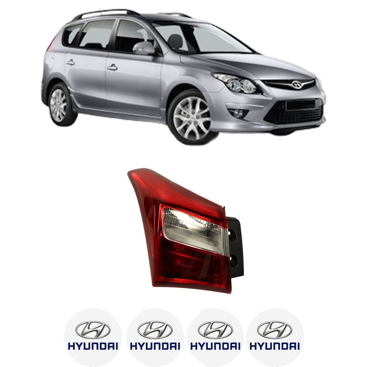 Lampa Stop Spate Stanga HYUNDAI i30 Estate (GD) din 2012-2017, Auto, TYC, 4x Stickere auto cu HYUNDAI