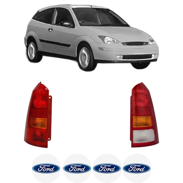 Set Stopuri Spate Stanga Dreapta FORD USA FOCUS ZX3 din 2000-2004, Auto, TYC, 4x Stickere auto cu FORD USA