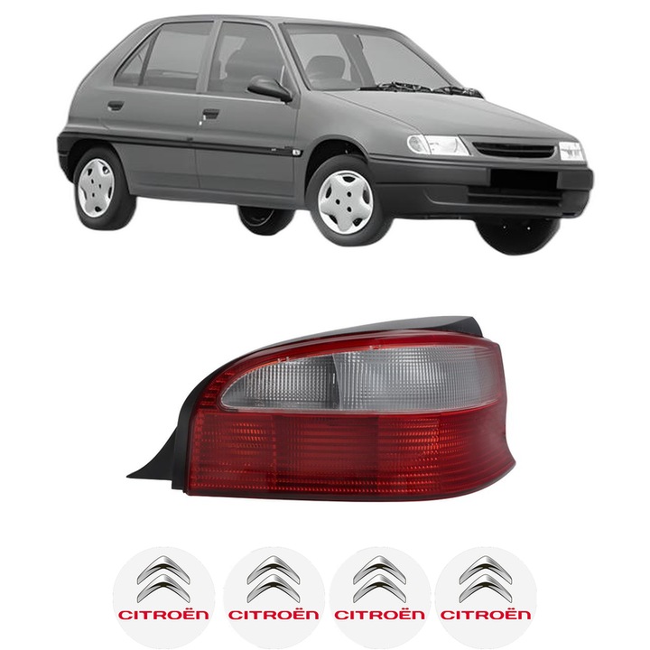 Lampa Stop Spate Dreapta CITROEN SAXO (S0, S1) din 1996-2004, Auto, TYC, 4x Stickere auto cu CITROEN