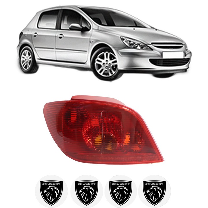 Lampa Stop Spate Stanga PEUGEOT 307 (3A/C) din 2000-2012, Auto, TYC, 4x Stickere auto cu PEUGEOT