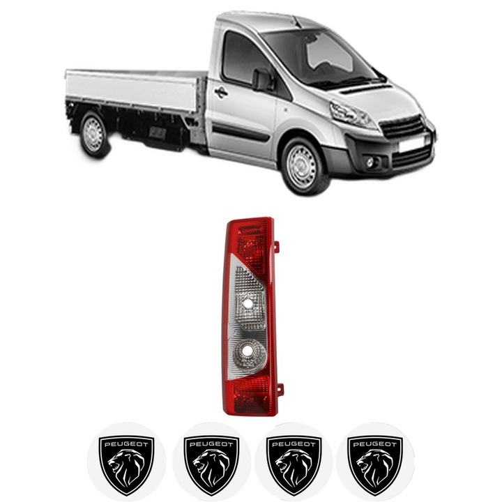 Lampa Stop Spate Stanga PEUGEOT EXPERT Platform/Chassis din 2007-2016, Auto, TYC, 4x Stickere auto cu PEUGEOT