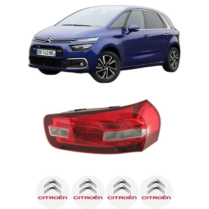 Lampa Stop Spate Dreapta CITROEN C4 PICASSO II din 2013-2018, Auto, DEPO, 4x Stickere auto cu CITROEN
