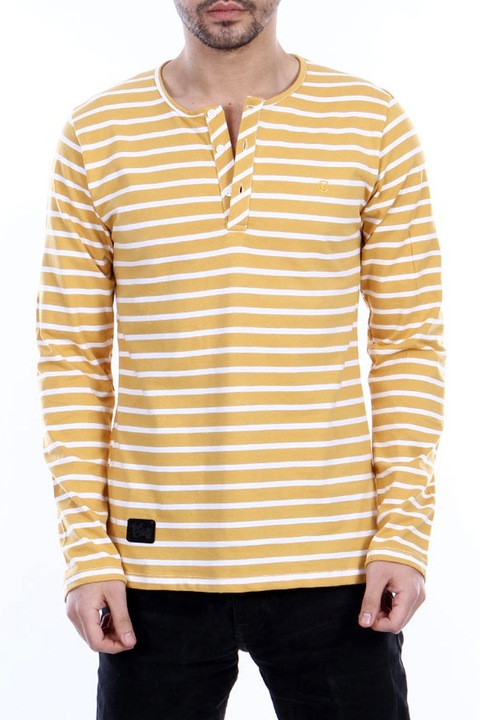 Férfi blúz, Centone, csíkos, sárga, S