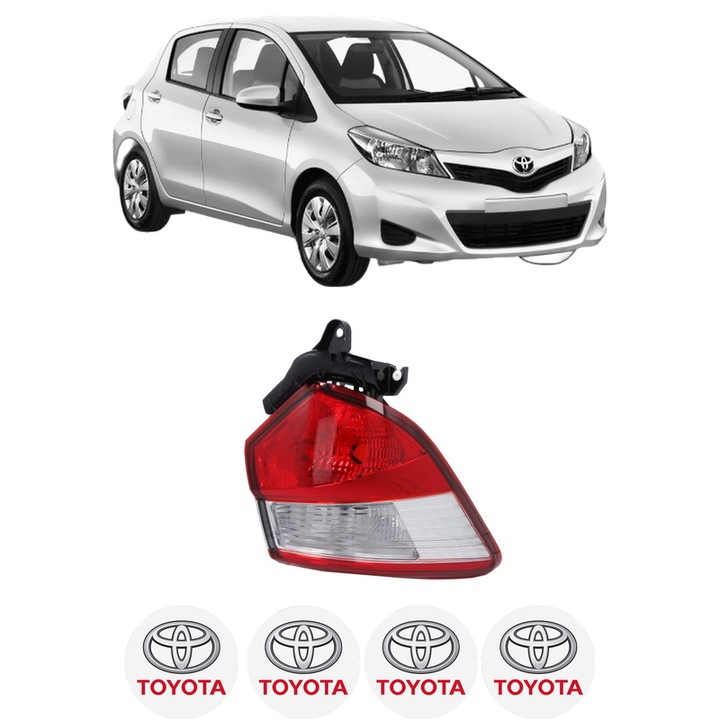 Lampa Stop Spate Stanga TOYOTA YARIS (_P13_) din 2010-2020, Auto, DEPO, 4x Stickere auto cu TOYOTA