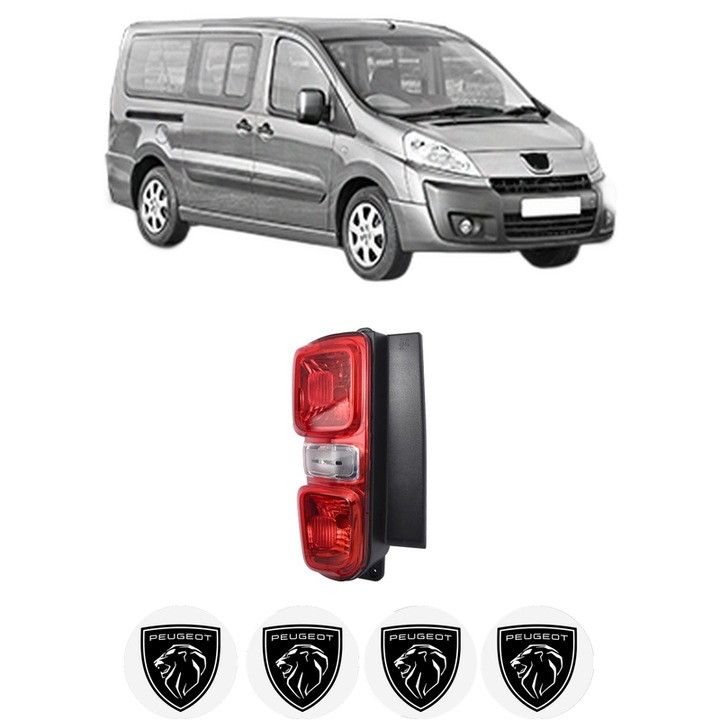 Lampa Stop Spate Dreapta PEUGEOT EXPERT TEPEE (VF3X_) din 2007-2016, Auto, TYC, 4x Stickere auto cu PEUGEOT
