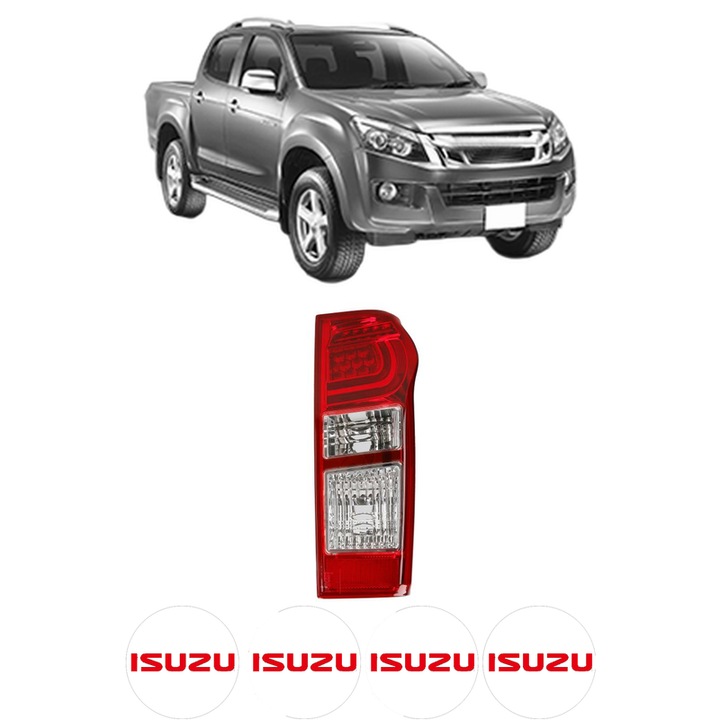 Lampa Stop Spate Dreapta ISUZU D-MAX II (TFR, TFS) din 2012-2022, Auto, DEPO, 4x Stickere auto cu ISUZU