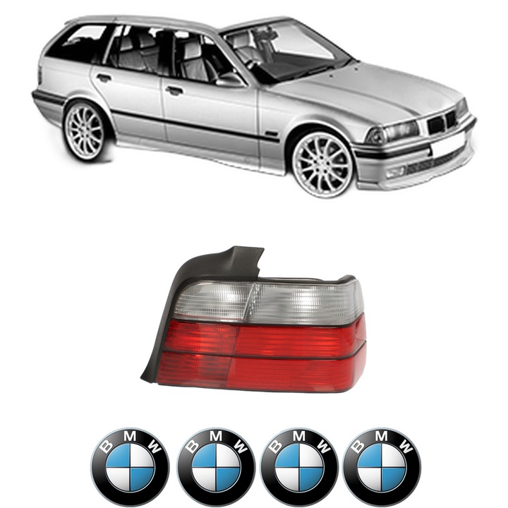 Lampa Stop Spate Dreapta BMW Seria 3 Touring (E36) din 1995-1999, Auto, DEPO, 4x Stickere auto cu BMW
