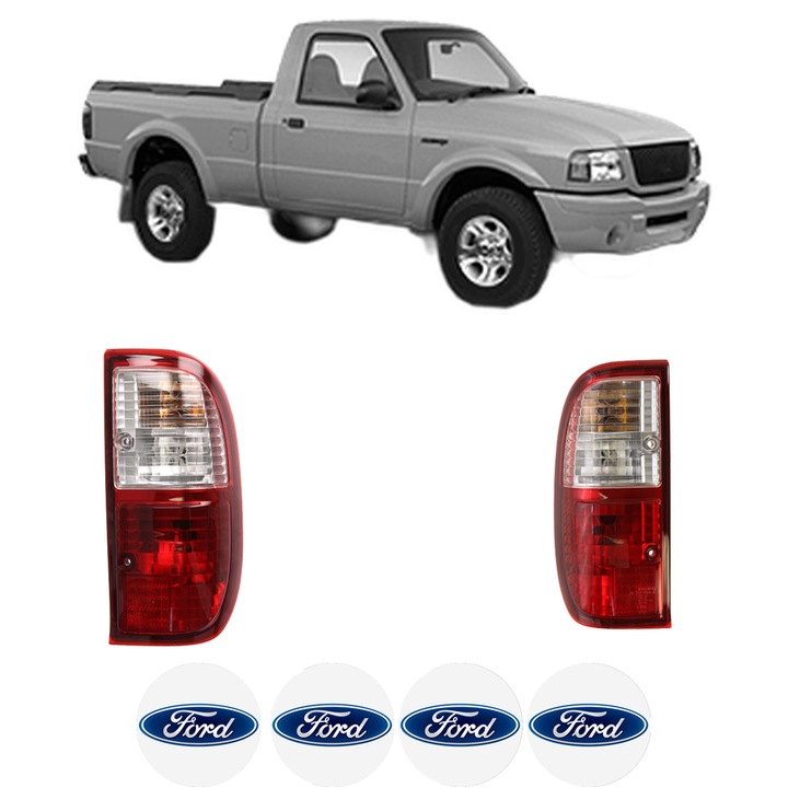 Set Stopuri Spate Stanga Dreapta FORD RANGER (ER, EQ, R_) din 1999-2006, Auto, DEPO, 4x Stickere auto cu FORD
