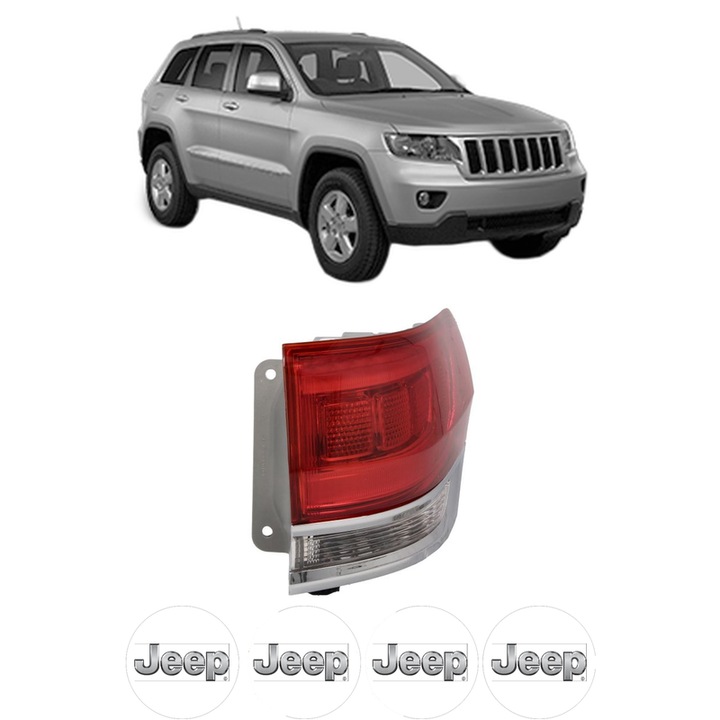 Lampa Stop Spate Dreapta JEEP GRAND CHEROKEE IV (WK, WK2) din 2010-2016, Auto, DEPO, 4x Stickere auto cu JEEP