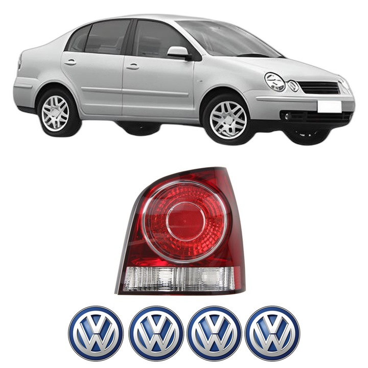 Lampa Stop Spate Dreapta Volkswagen POLO IV Saloon (9A4, 9A2, 9N2, 9A6) din 2002-2012, Auto, TYC, 4x Stickere auto cu Volkswagen