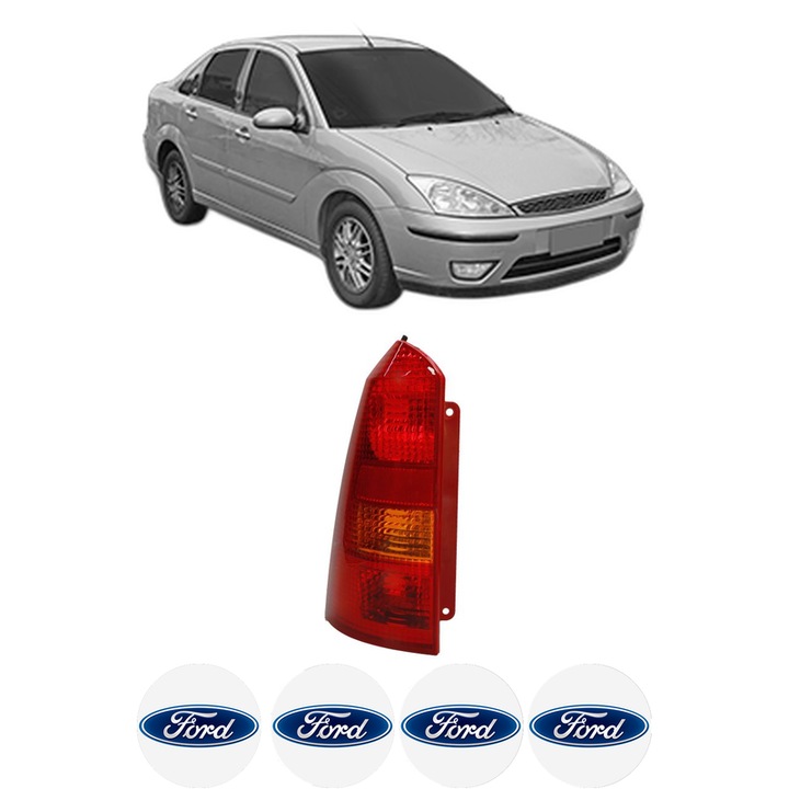 Lampa Stop Spate Stanga FORD FOCUS I Saloon (DFW) din 1999-2005, Auto, TYC, 4x Stickere auto cu FORD