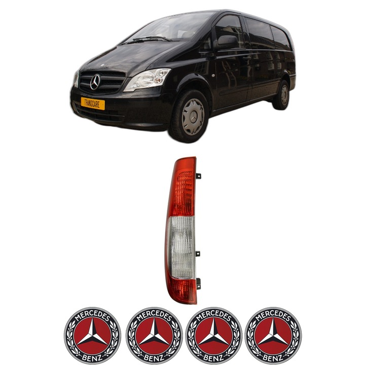 Lampa Stop Spate Stanga MERCEDES-BENZ VITO / MIXTO Van (W639) din 2003-2012, Auto, TYC, 4x Stickere auto cu MERCEDES-BENZ