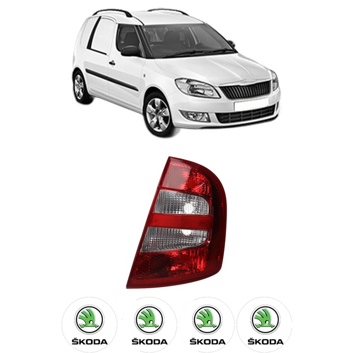 Lampa Stop Spate Dreapta SKODA FABIA I Praktik (6Y5) din 2000-2007, Auto, TYC, 4x Stickere auto cu SKODA