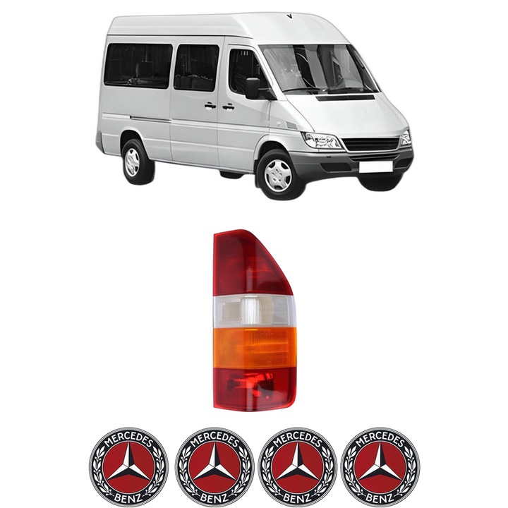Lampa Stop Spate Dreapta MERCEDES-BENZ SPRINTER 3-t Bus (B903) din 1995-2006, Auto, DEPO, 4x Stickere auto cu MERCEDES-BENZ