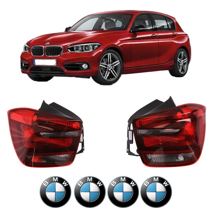 Set Stopuri Spate Stanga Dreapta BMW Seria 1 (F21) din 2011-2019, Auto, TYC, 4x Stickere auto cu BMW