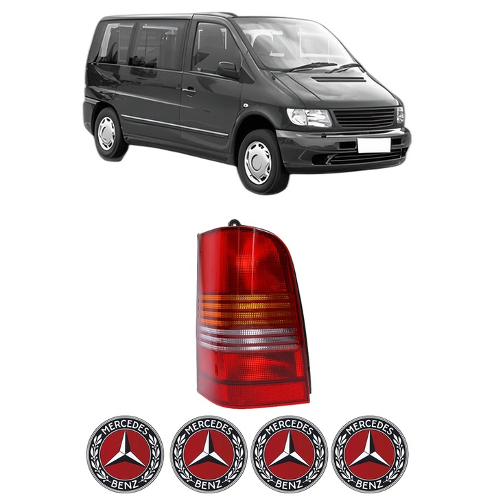 Lampa Stop Spate Stanga MERCEDES-BENZ V-CLASS (638/2) din 1996-2003, Auto, TYC, 4x Stickere auto cu MERCEDES-BENZ
