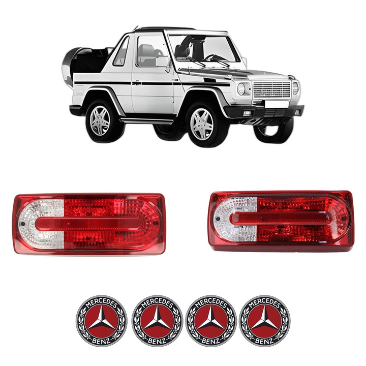 Set Stopuri Spate Stanga Dreapta MERCEDES-BENZ G-CLASS Cabrio (W463) din 1989-2015, Auto, DEPO, 4x Stickere auto cu MERCEDES-BENZ