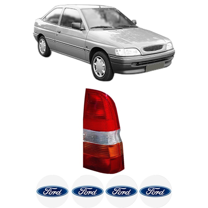 Lampa Stop Spate Dreapta FORD ESCORT V Saloon (AFL) din 1993-1995, Auto, DEPO, 4x Stickere auto cu FORD