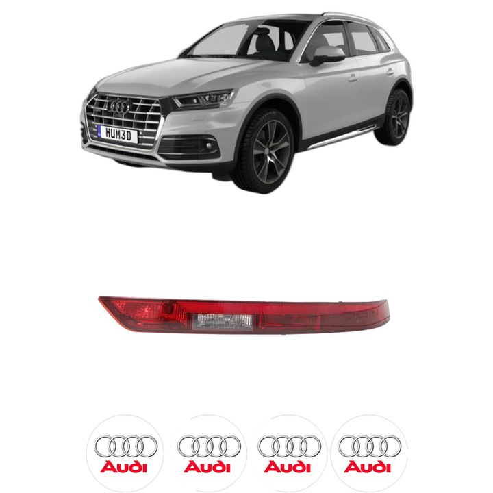 Lampa Stop Spate Dreapta AUDI Q5 (FYB, FYG) din 2016-2021, Auto, DEPO, 4x Stickere auto cu AUDI