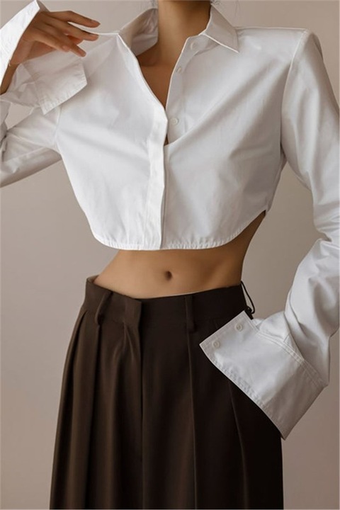 Дамска риза, Madmext, 326940, бяла, размер M