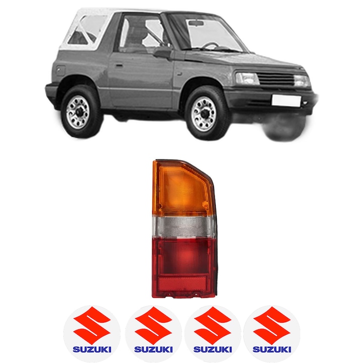 Lampa Stop Spate Dreapta SUZUKI VITARA Cabrio (ET, TA) din 1988-2002, Auto, DEPO, 4x Stickere auto cu SUZUKI