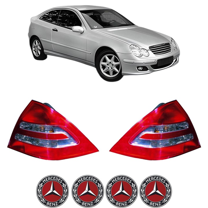 Set Stopuri Spate Stanga Dreapta MERCEDES-BENZ C-CLASS Coupe (CL203) din 2001-2008, Auto, DEPO, 4x Stickere auto cu MERCEDES-BENZ