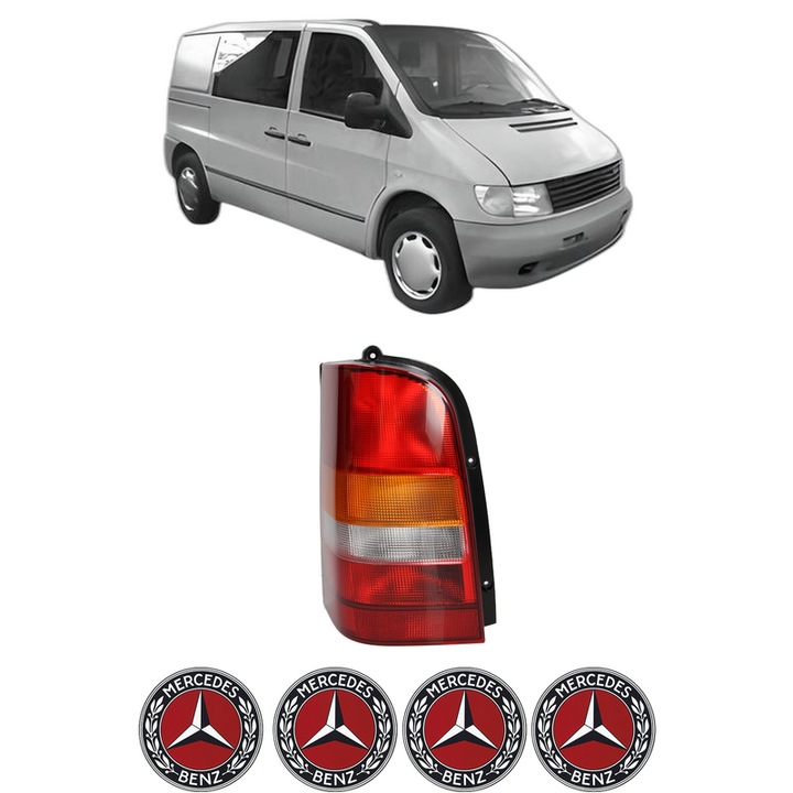 Lampa Stop Spate Stanga MERCEDES-BENZ VITO Bus (W638) din 1996-2003, Auto, TYC, 4x Stickere auto cu MERCEDES-BENZ