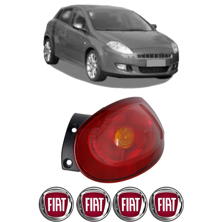 Lampa Stop Spate Dreapta FIAT BRAVO Van (198_) din 2008-2014, Auto, DEPO, 4x Stickere auto cu FIAT