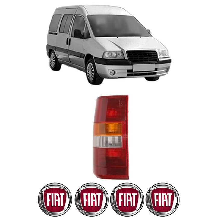 Lampa Stop Spate Stanga FIAT SCUDO Platform/Chassis (220_) din 1996-2006, Auto, DEPO, 4x Stickere auto cu FIAT