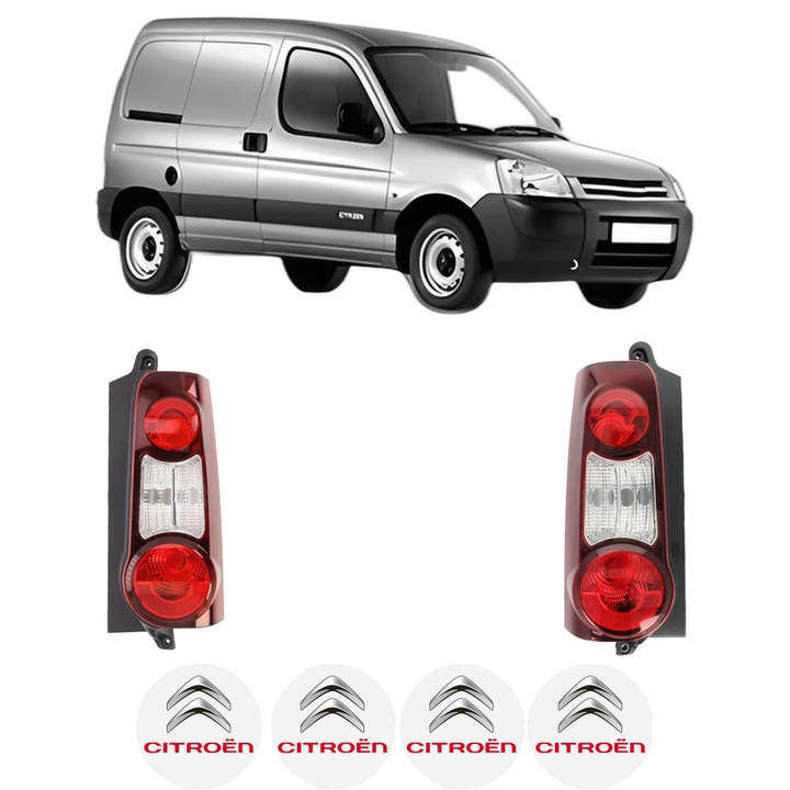 Set Stopuri Spate Stanga Dreapta CITROEN BERLINGO / BERLINGO FIRST Box Body/MPV (M_) din 1996-2011, Auto, DEPO, 4x Stickere auto cu CITROEN