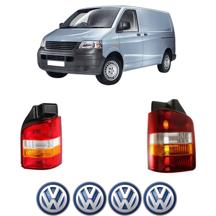 Set Stopuri Spate Stanga Dreapta Volkswagen TRANSPORTER T5 Van (7HA, 7HH, 7EA, 7EH) din 2003-2015, Auto, DEPO, 4x Stickere auto cu Volkswagen
