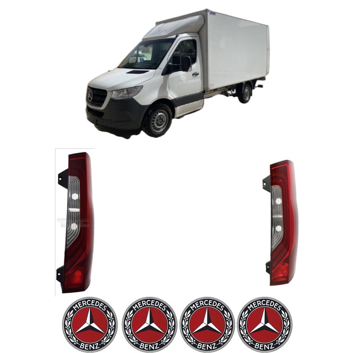 Set Stopuri Spate Stanga Dreapta MERCEDES-BENZ SPRINTER 5-t Platform/Chassis (B907) din 2018-2021, Auto, TYC, 4x Stickere auto cu MERCEDES-BENZ