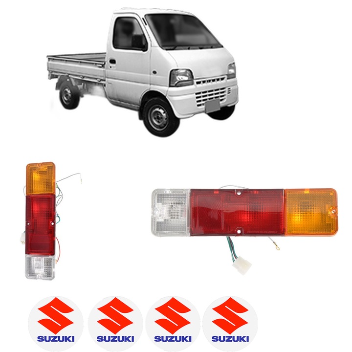 Set Stopuri Spate Stanga Dreapta SUZUKI CARRY Platform/Chassis (FD, DA5_T, DA6_T) din 2000-2004, Auto, DEPO, 4x Stickere auto cu SUZUKI