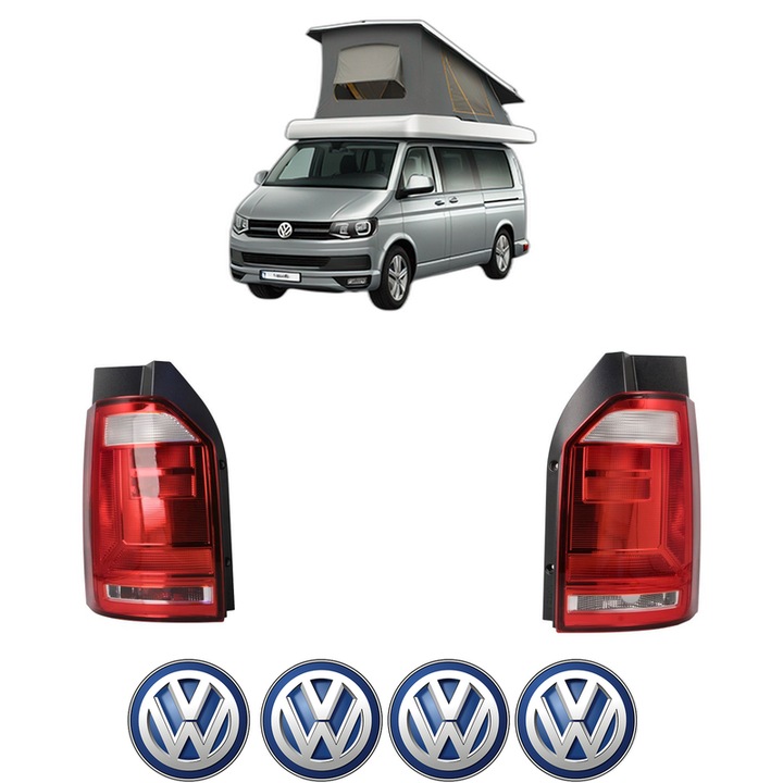 Set Stopuri Spate Stanga Dreapta Volkswagen CALIFORNIA T6 Camper (SGC, SGG, SHC) din 2015-2024, Auto, TYC, 4x Stickere auto cu Volkswagen