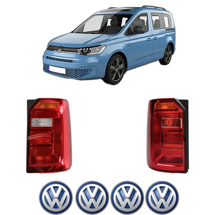 Set Stopuri Spate Stanga Dreapta Volkswagen CADDY IV Box Body/MPV (SAA, SAH) din 2015-2020, Auto, DEPO, 4x Stickere auto cu Volkswagen