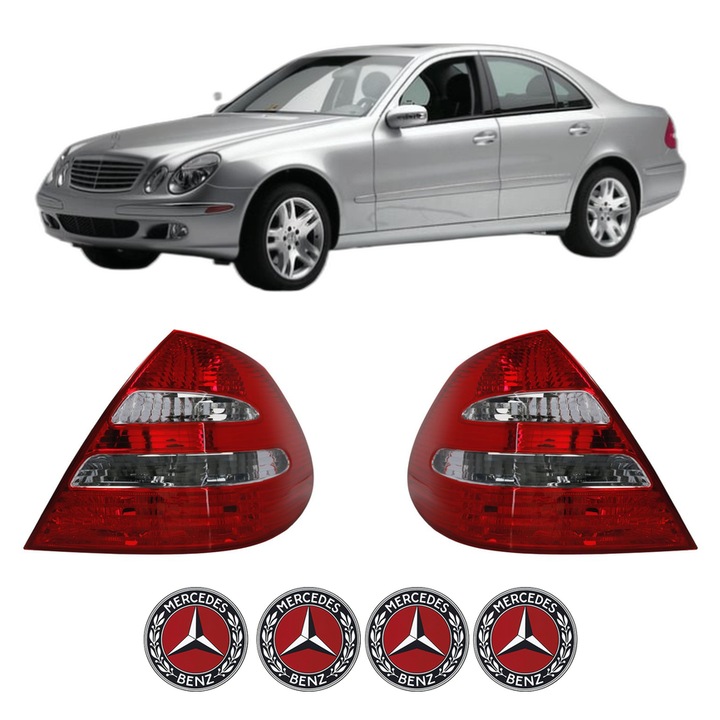 Set Stopuri Spate Stanga Dreapta MERCEDES-BENZ E-CLASS Platform/Chassis (VF211) din 2003-2006, Auto, DEPO, 4x Stickere auto cu MERCEDES-BENZ