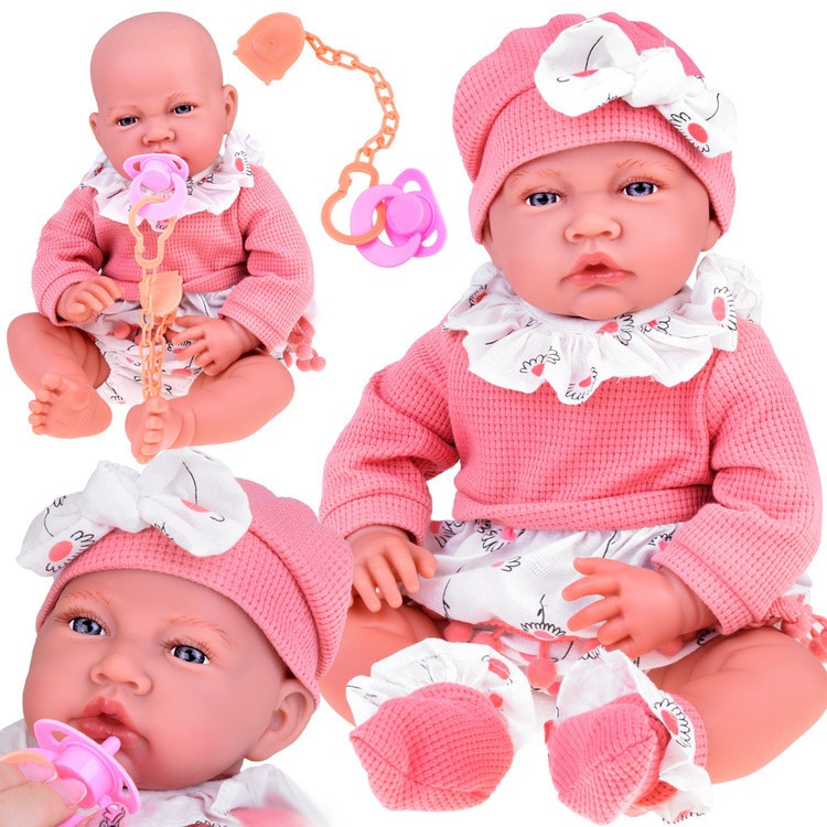 Papusa fete interactiva bebe Deluxe cu accesorii, reda 12 sunete