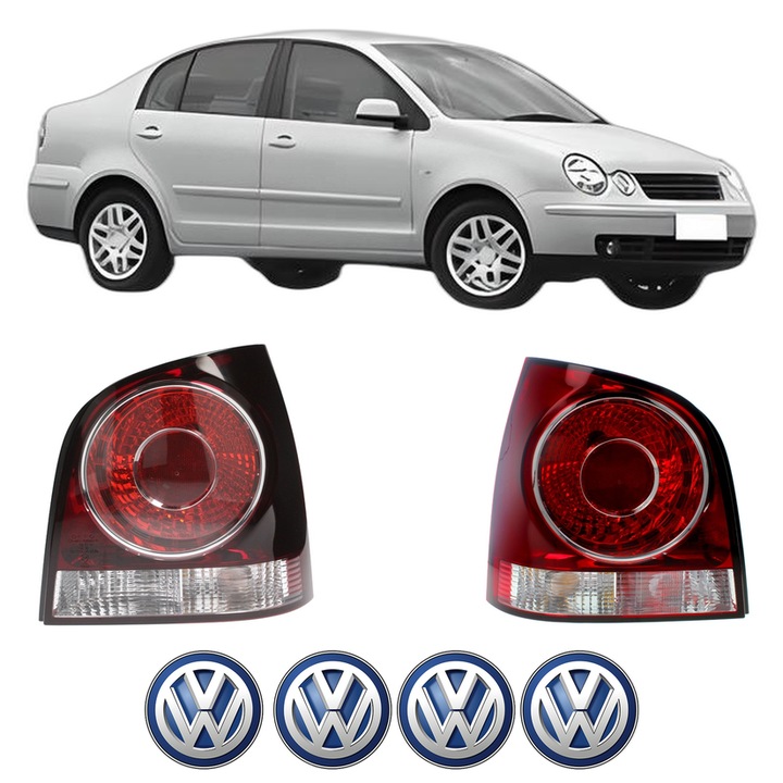 Set Stopuri Spate Stanga Dreapta Volkswagen POLO IV Saloon (9A4, 9A2, 9N2, 9A6) din 2002-2012, Auto, DEPO, 4x Stickere auto cu Volkswagen