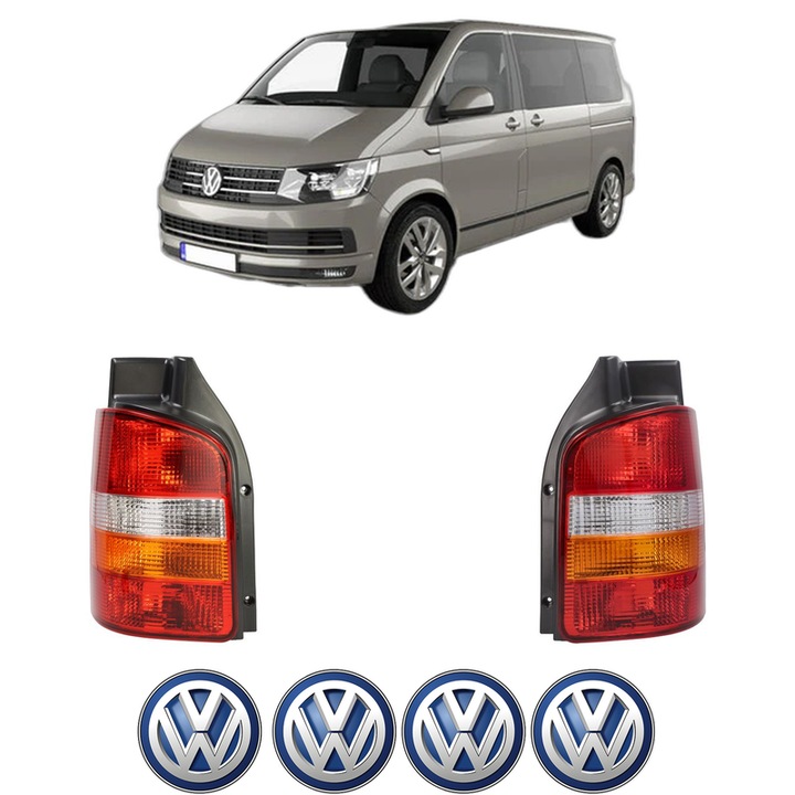 Set Stopuri Spate Stanga Dreapta Volkswagen TRANSPORTER T5 Bus (7HB, 7HJ, 7EB, 7EJ) din 2003-2015, Auto, TYC, 4x Stickere auto cu Volkswagen
