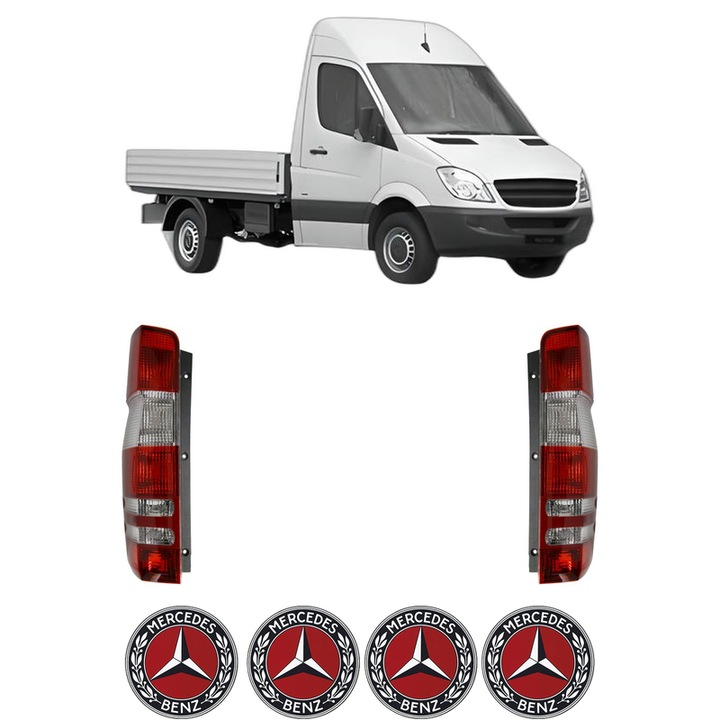 Set Stopuri Spate Stanga Dreapta MERCEDES-BENZ SPRINTER 3, 5-t Platform/Chassis (B906) din 2006-2018, Auto, TYC, 4x Stickere auto cu MERCEDES-BENZ